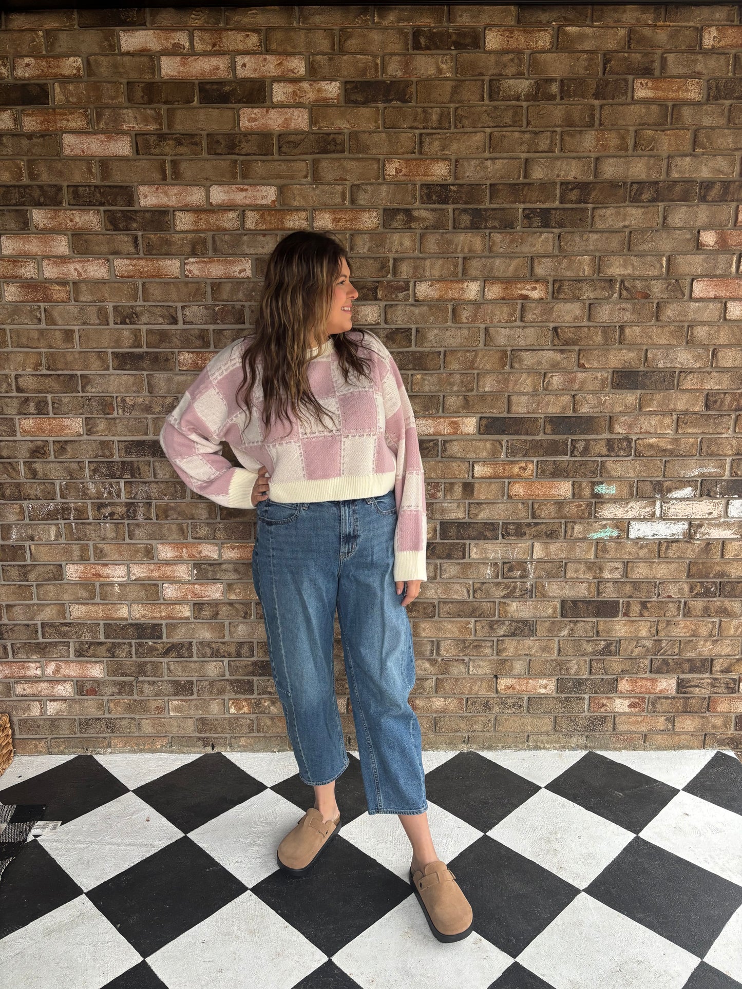 Cottage Check Sweater