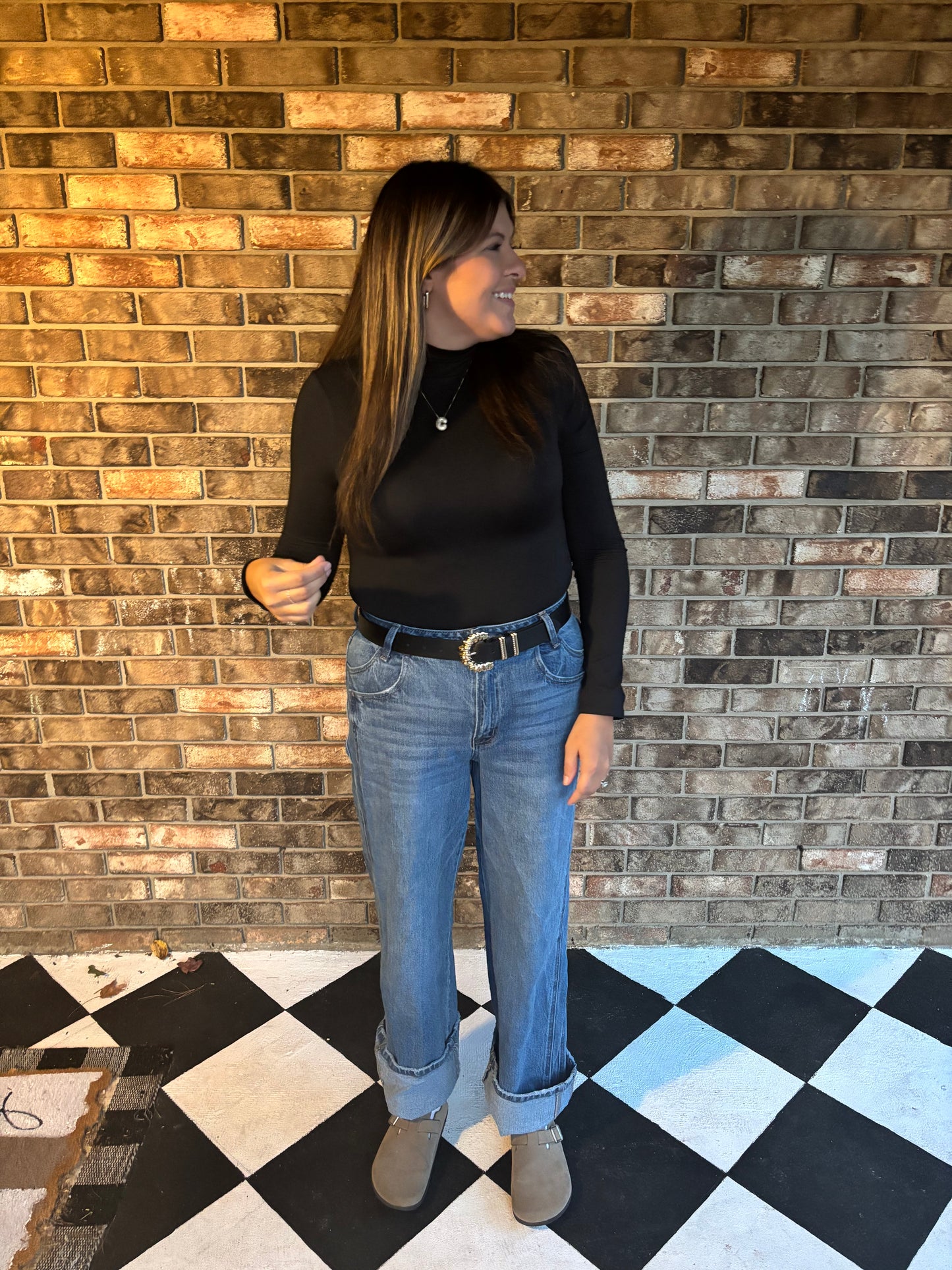 Mock Neck Long Sleeve Bodysuit