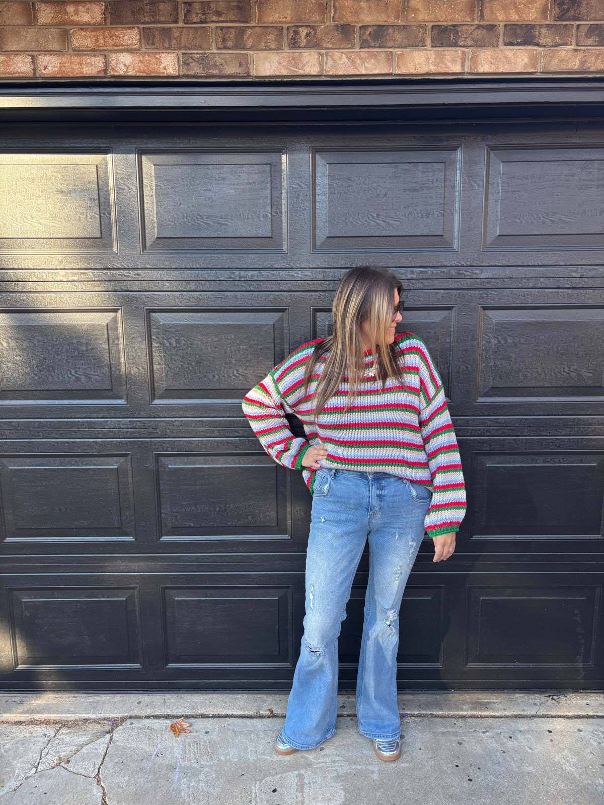Sugar Plum Striped Sweater