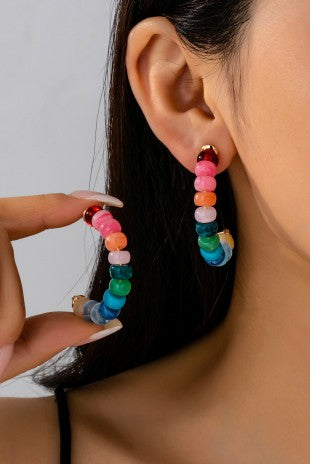 Beaded Hoops