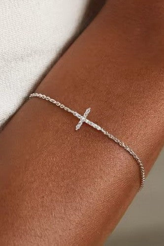 18k Cross Bracelet