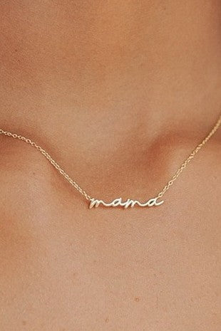 Cursive Mama Necklace