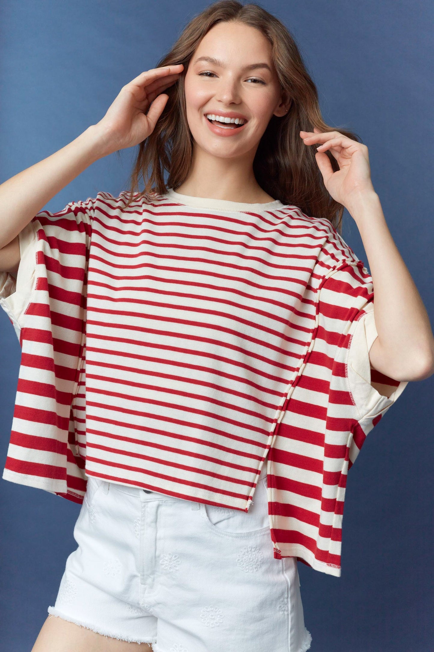 Crimson Coast Stripe Top