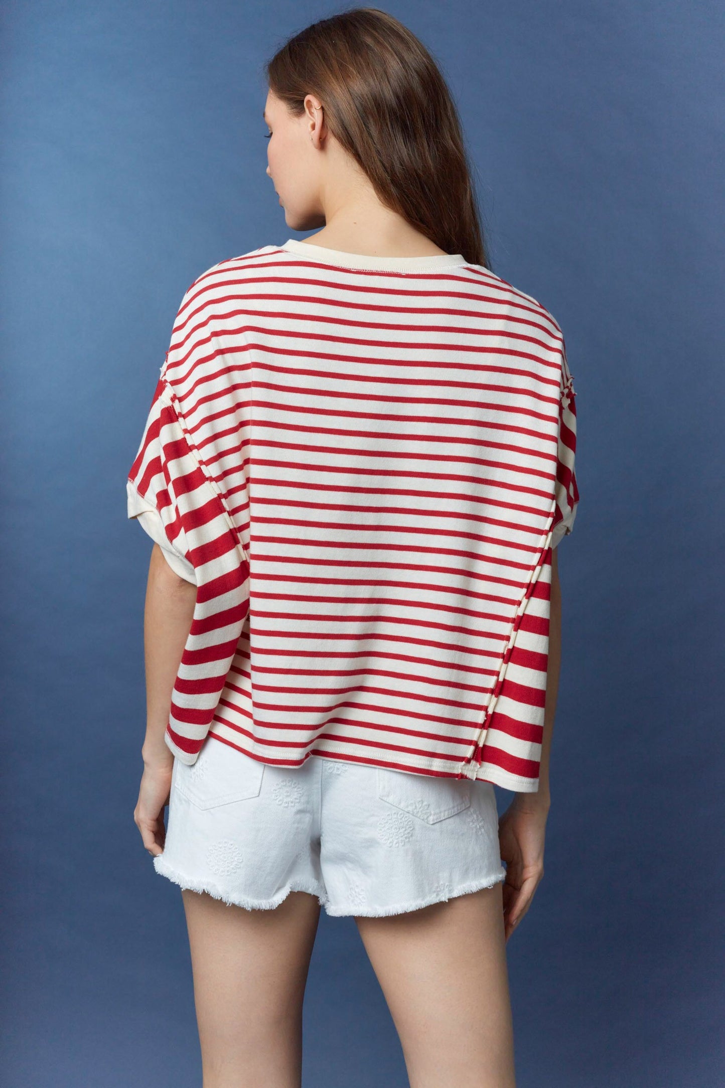Crimson Coast Stripe Top