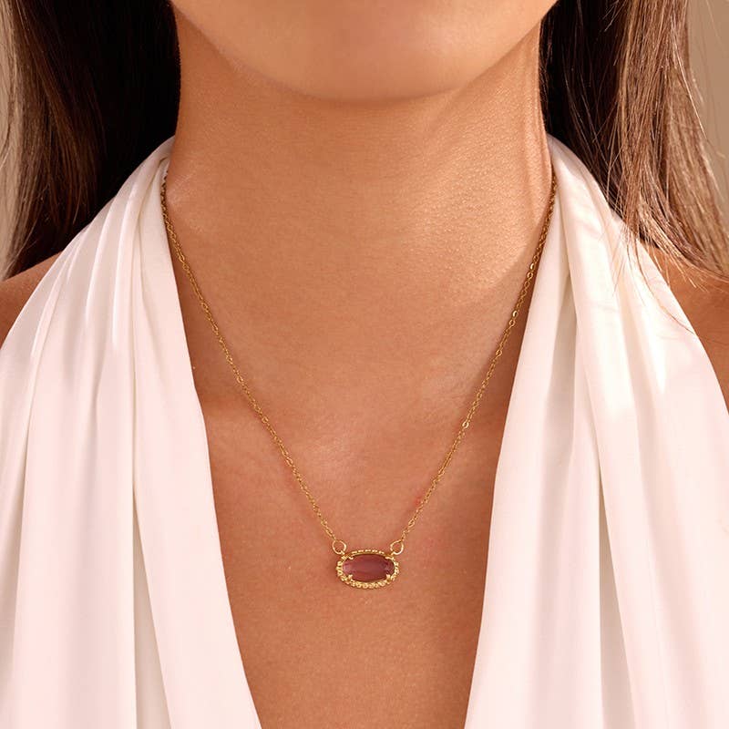 Rose Quartz Gemstone Necklace