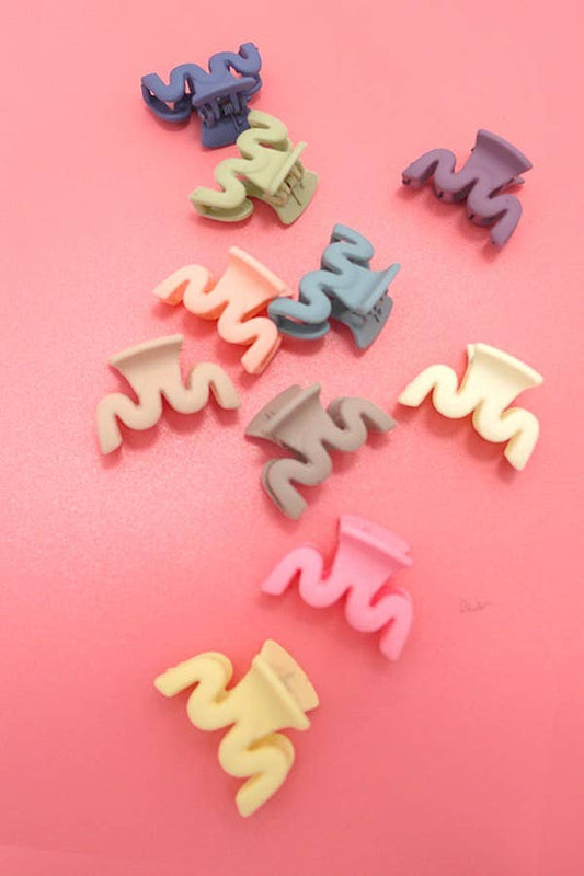 Mini Wavy Claw Clip Pack of 10