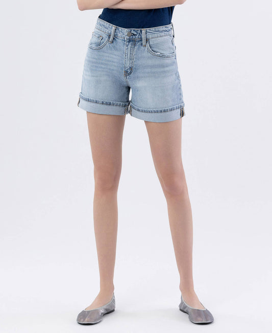 Rebecca High Rise Cuffed Denim Shorts