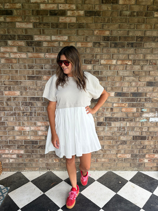 Contrast Mini Dress