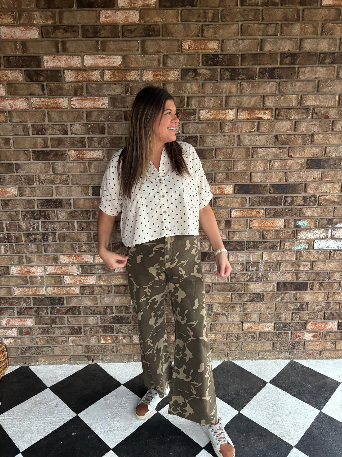 Latte Love Polka Dot Top