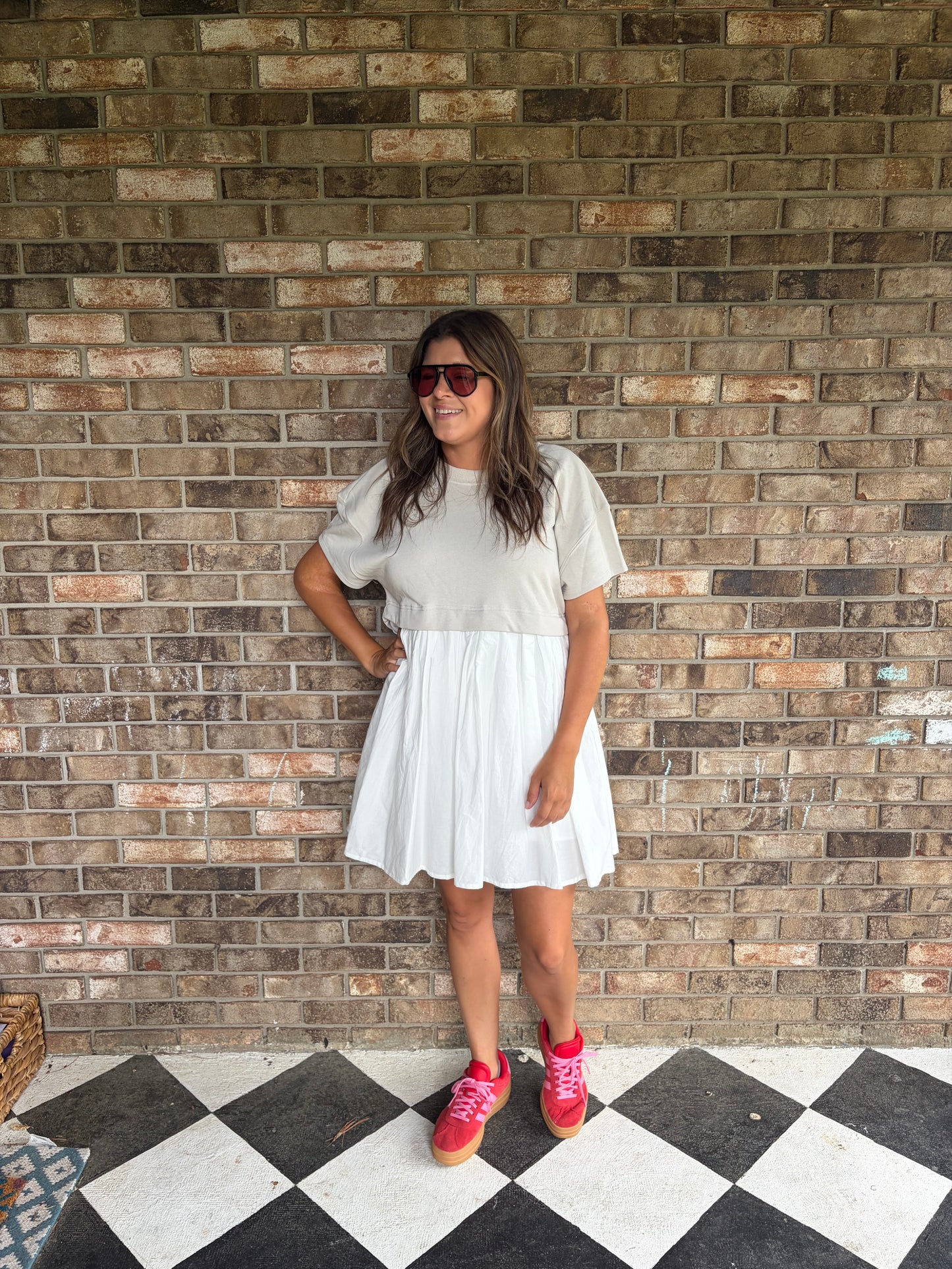 Contrast Mini Dress