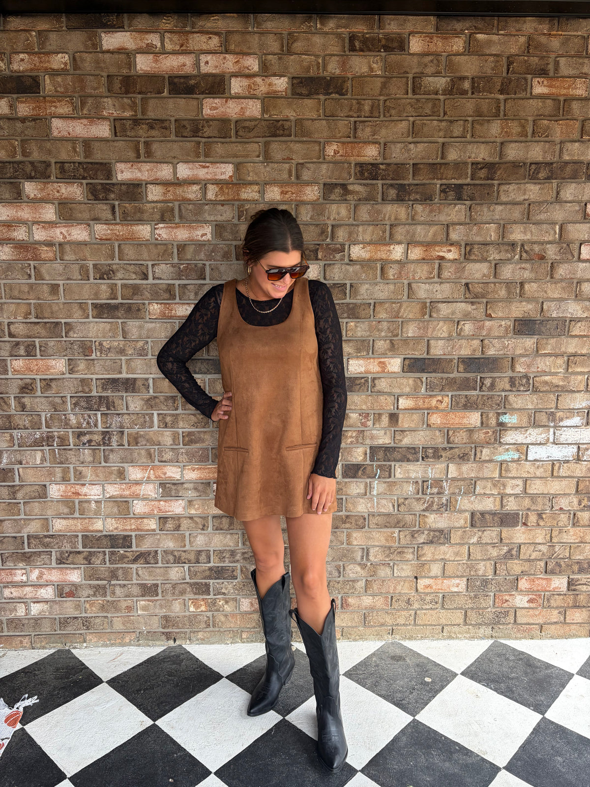 Floral Lace Top: BLACK