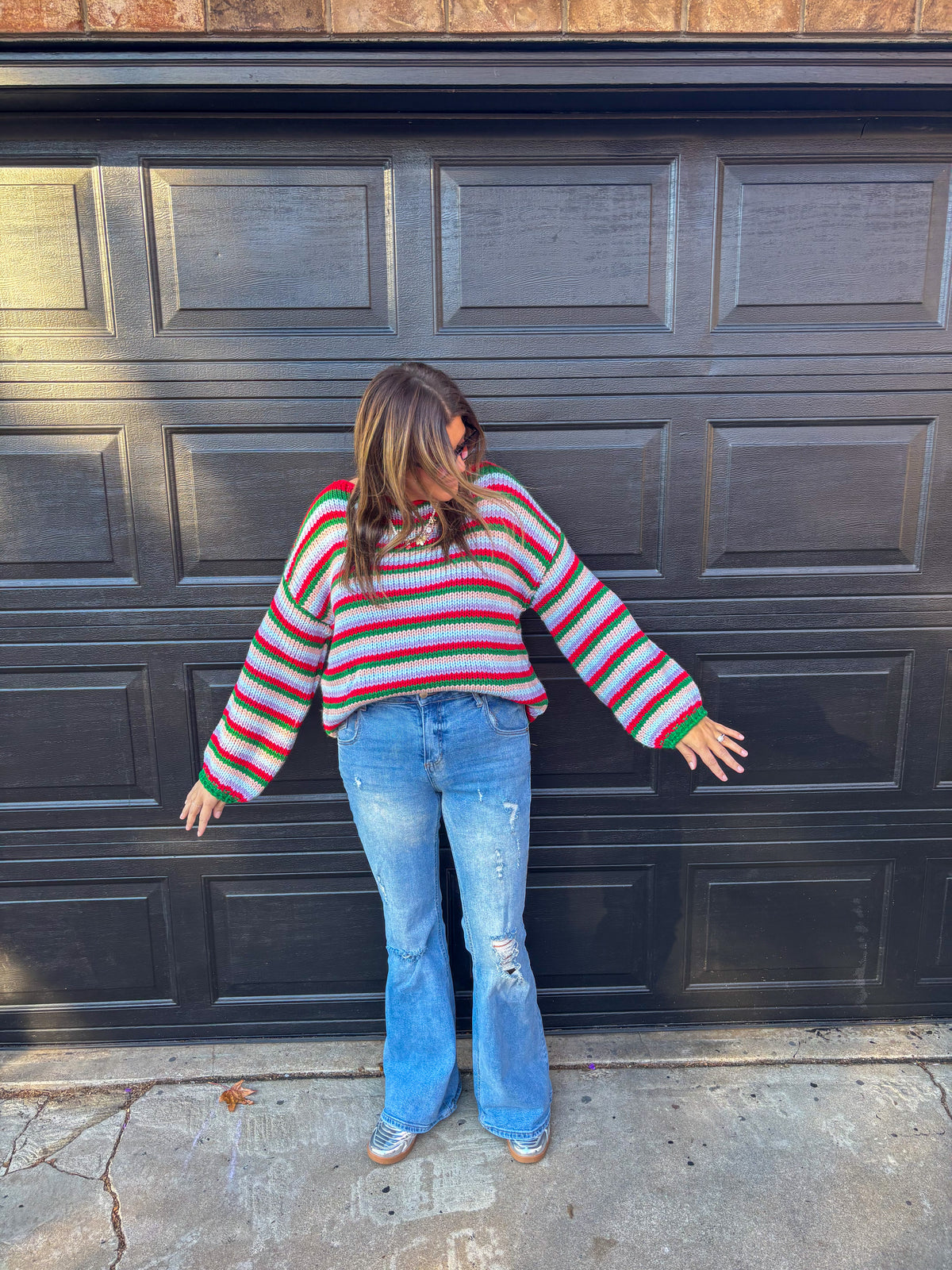 Sugar Plum Striped Sweater