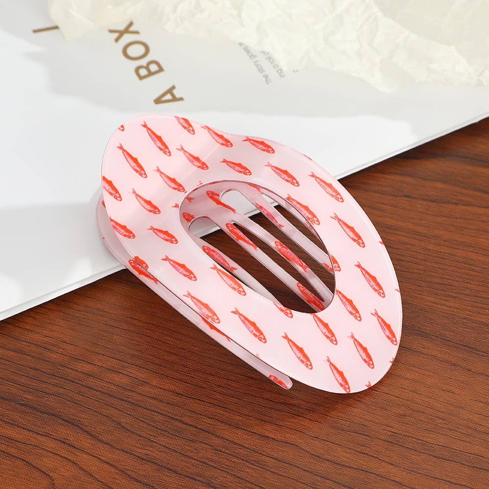 Jumbo Lay Flat Oval Hair Claw Clips