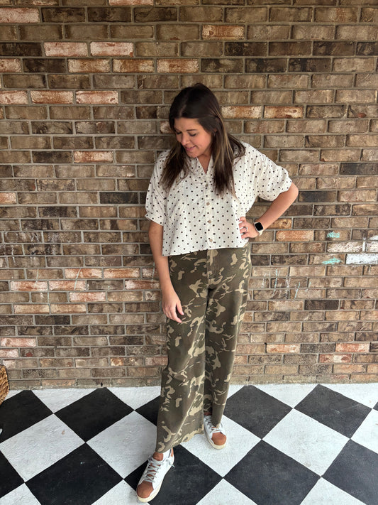 Latte Love Polka Dot Top