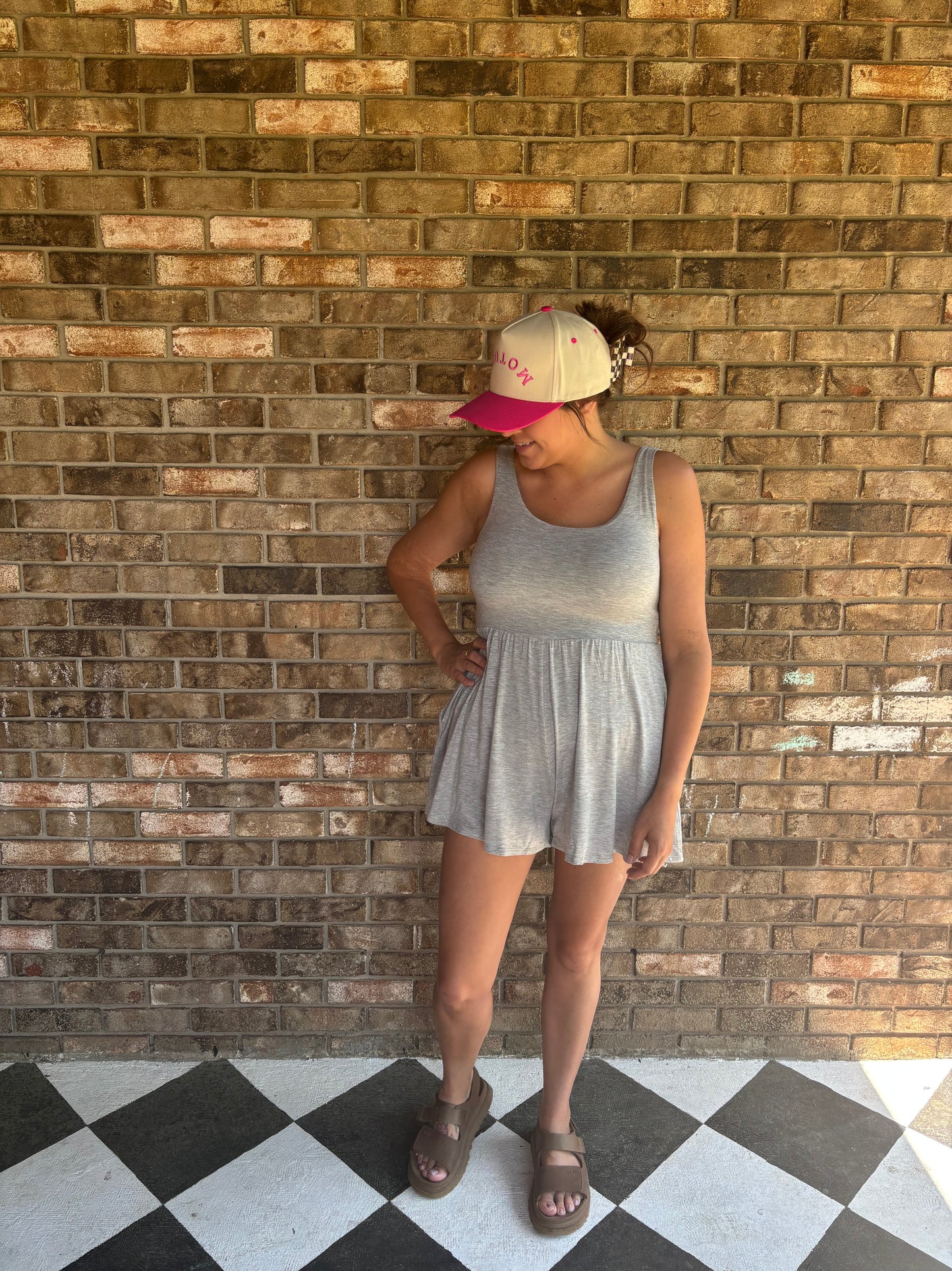 On the Go Romper - Grey