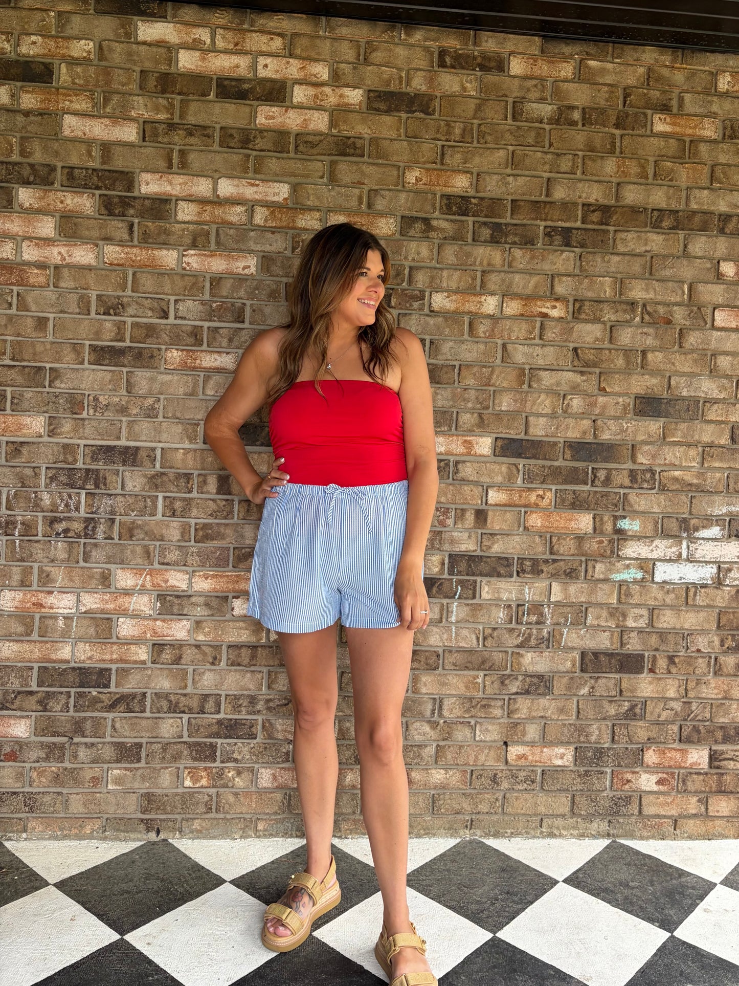 Blue Harbor Stripe Shorts