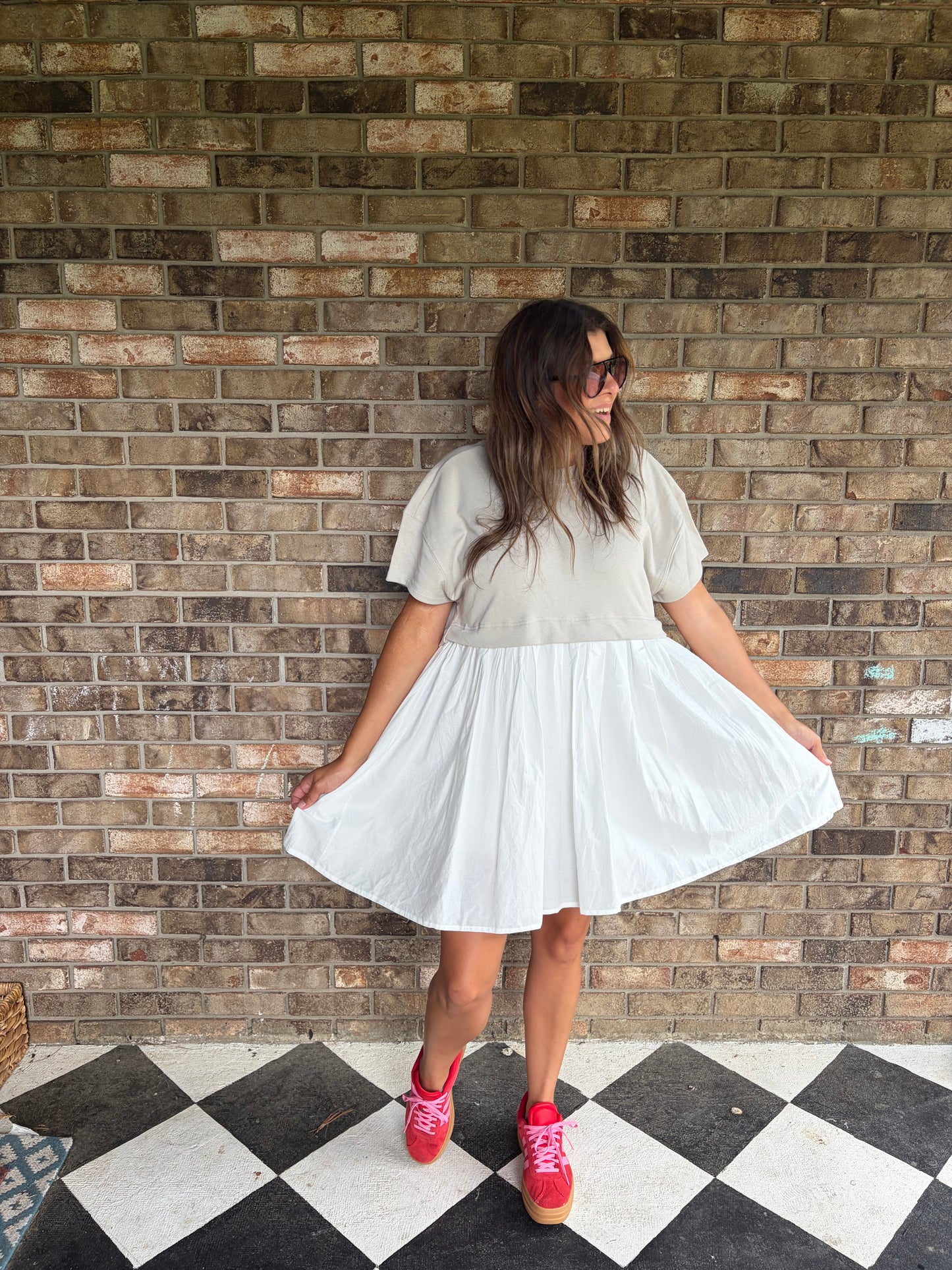 Contrast Mini Dress