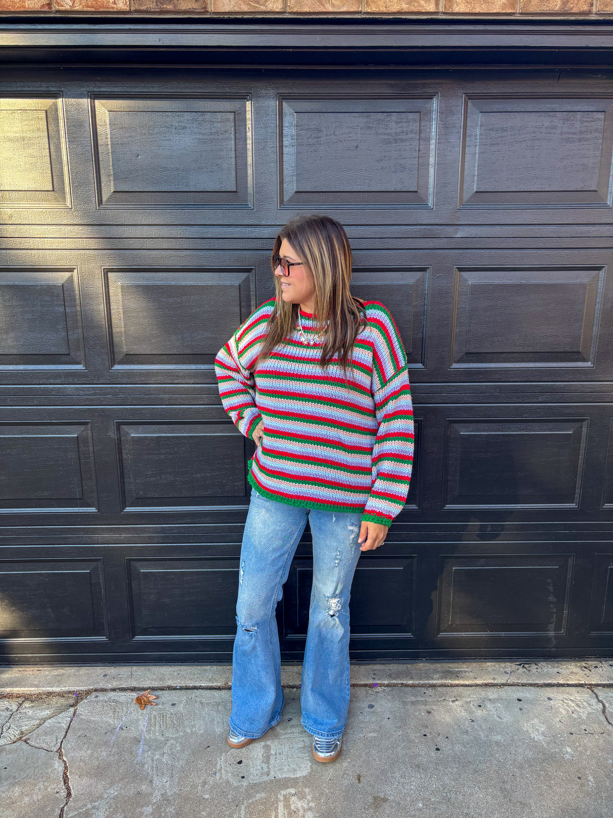 Sugar Plum Striped Sweater