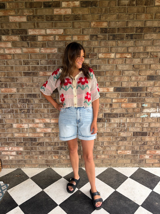 Retro Bloom Cardi