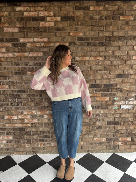 Cottage Check Sweater