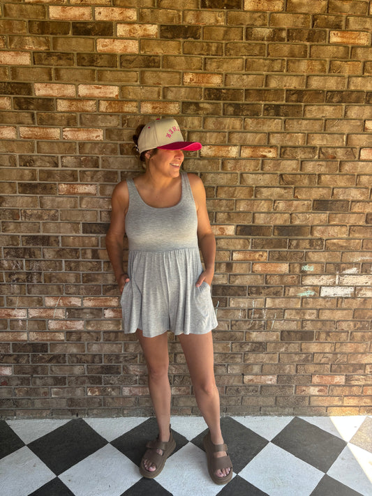 On the Go Romper - Grey
