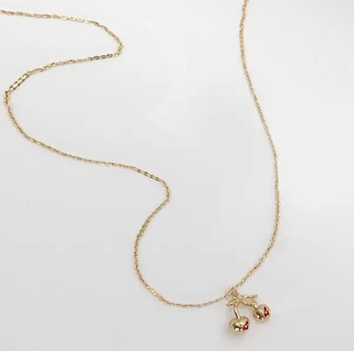 Mini Cherry Charm Necklace