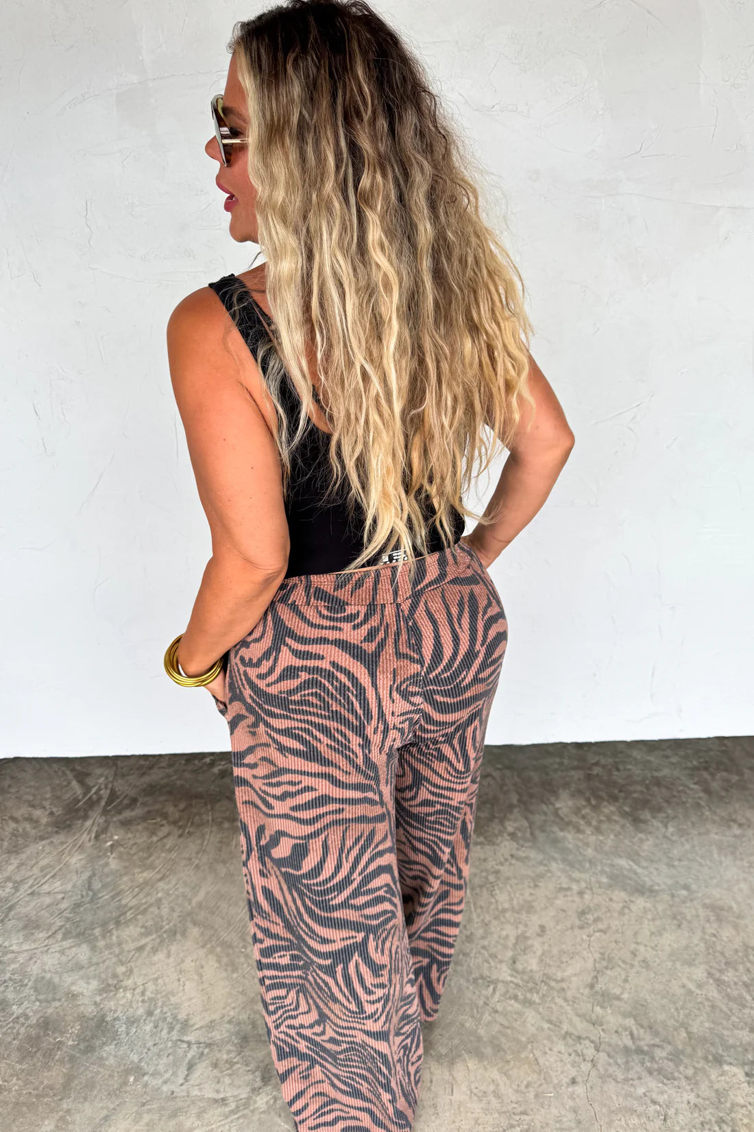 ZEBRA HADDIE WIDE LEG PANTS