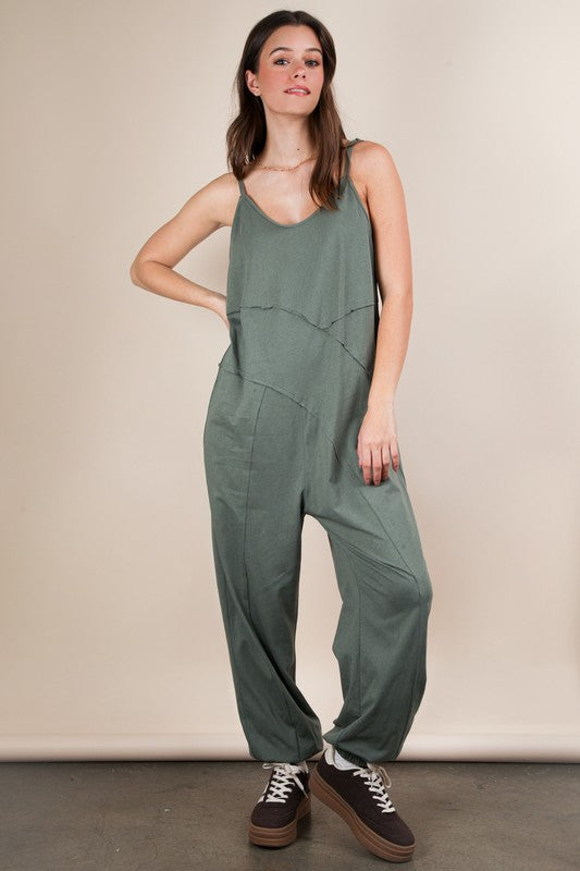 Easy Days Jumpsuit - OLIVE