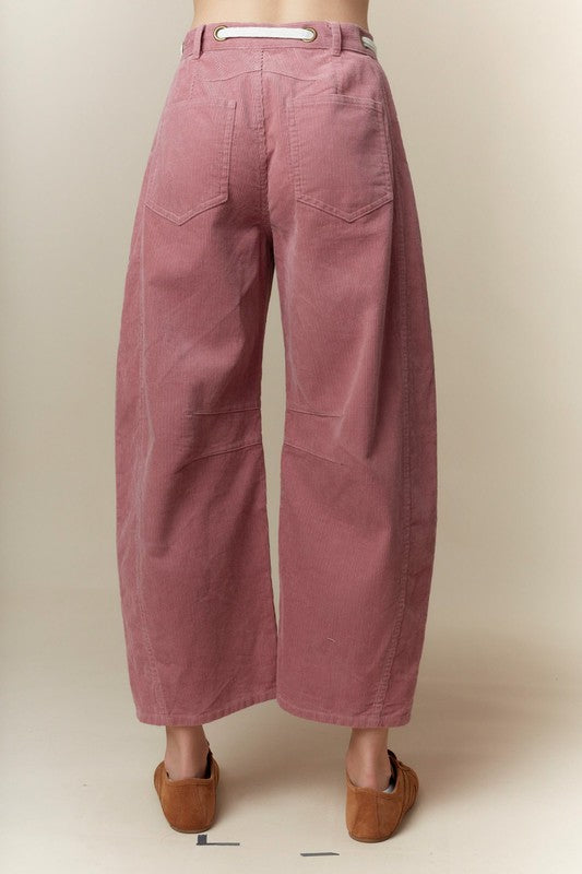 Mauve Moment Barrel Jeans