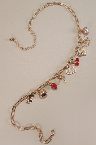 Cherry Bomb Charm Necklace