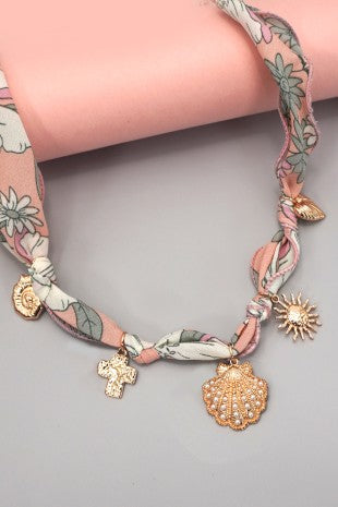 Seashell Scarf Necklace