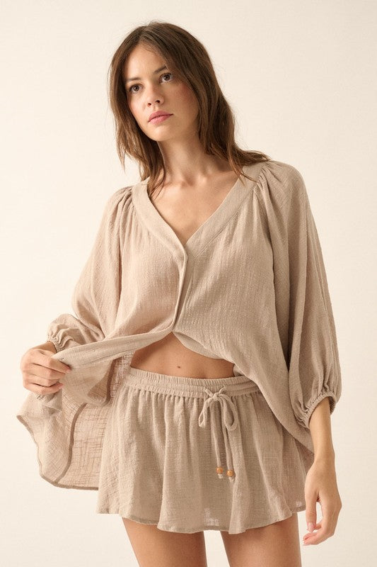 Sandstone Woven Skort
