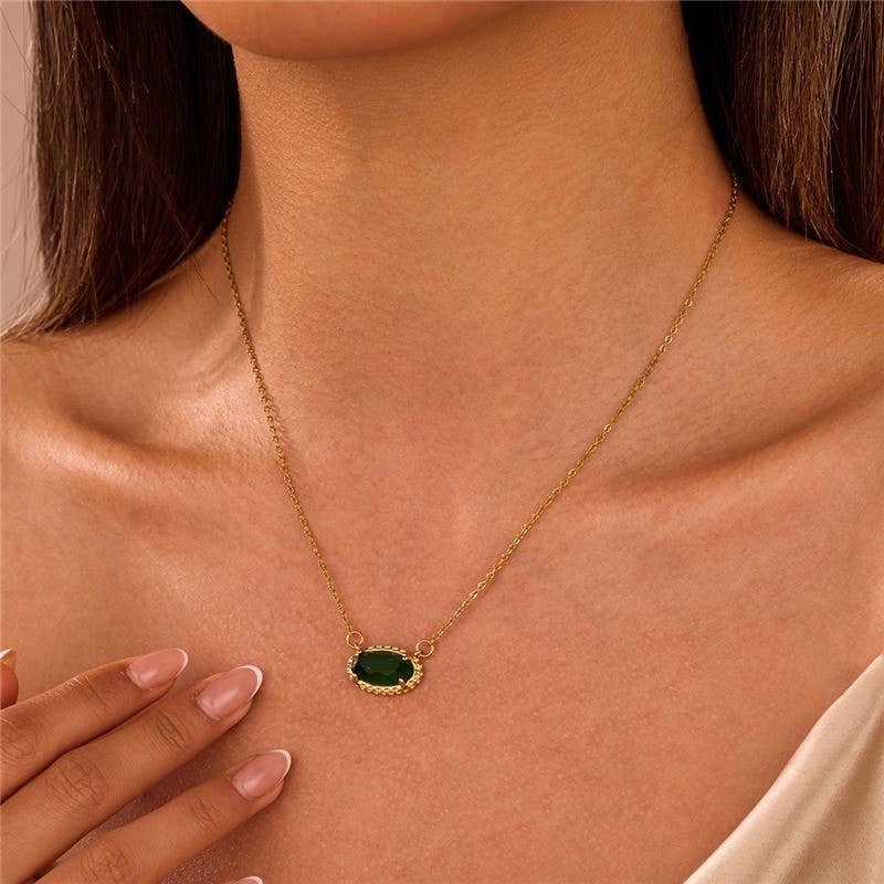 White Jade Gemstone Necklace
